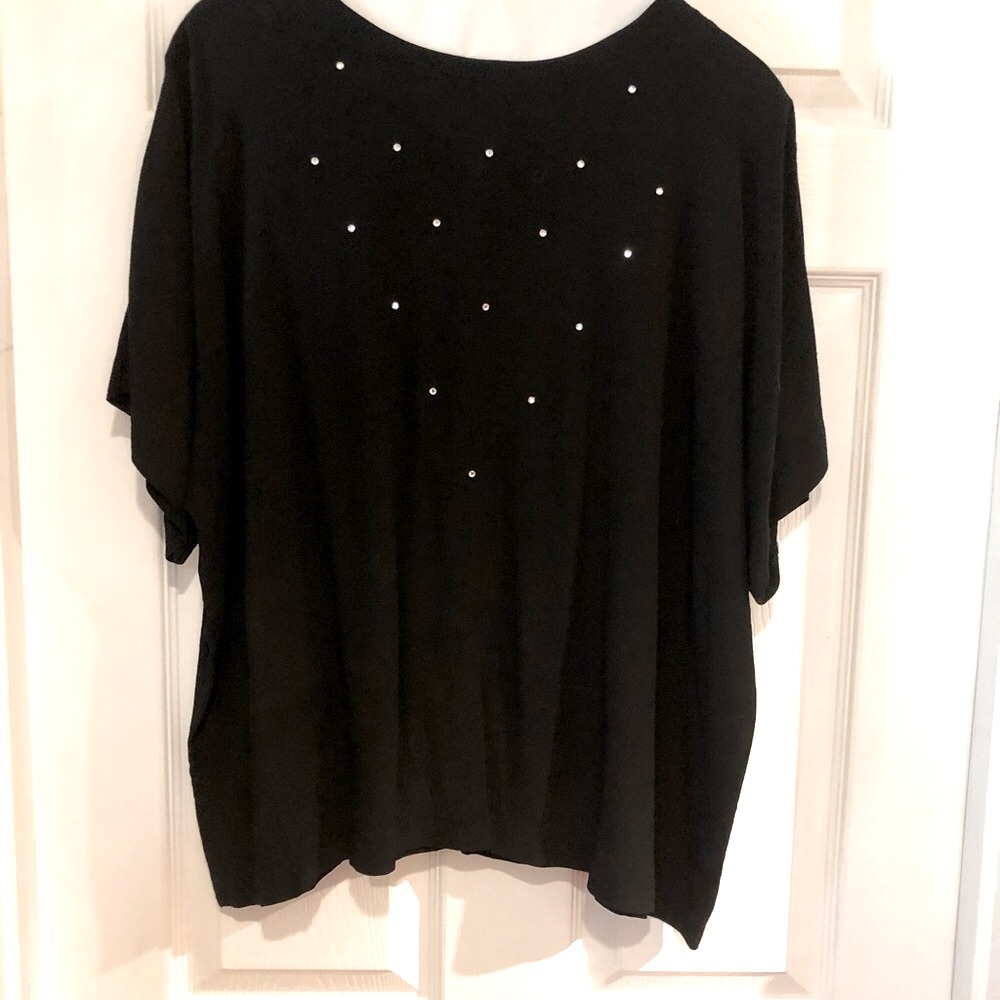 Saint Germaine Black Sparkle Blouse